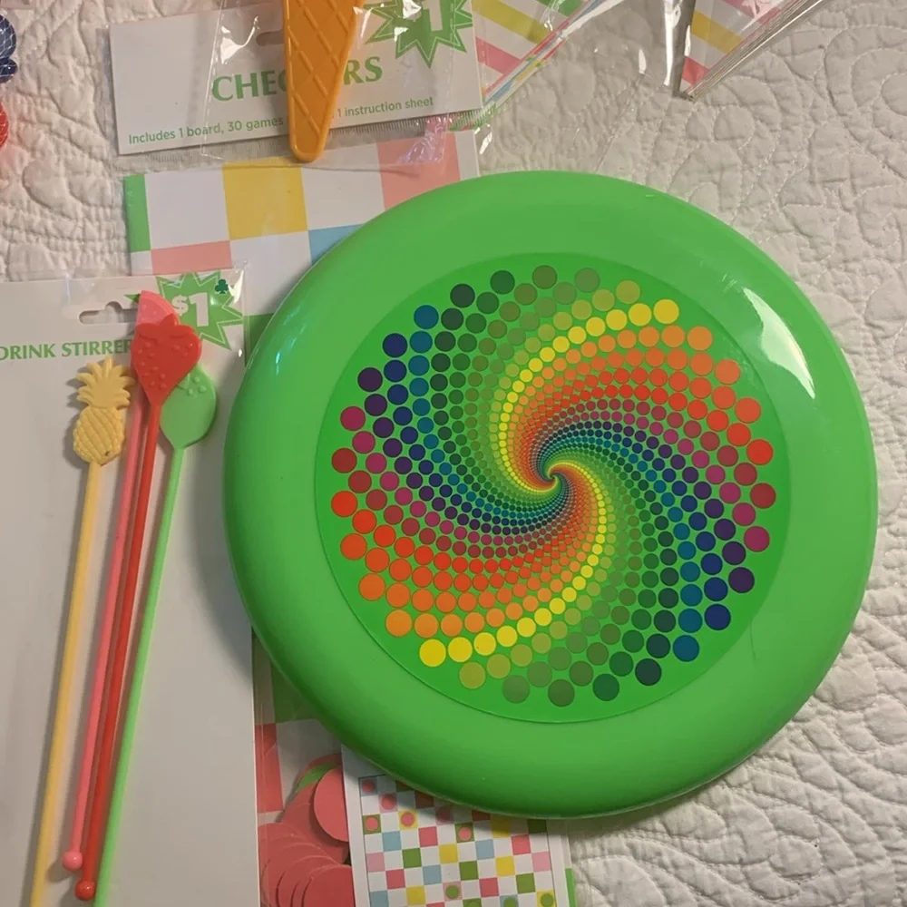Summertime Party~Shower 27 Piece NEW Banners Hat Games ice cubes Frisbee & more